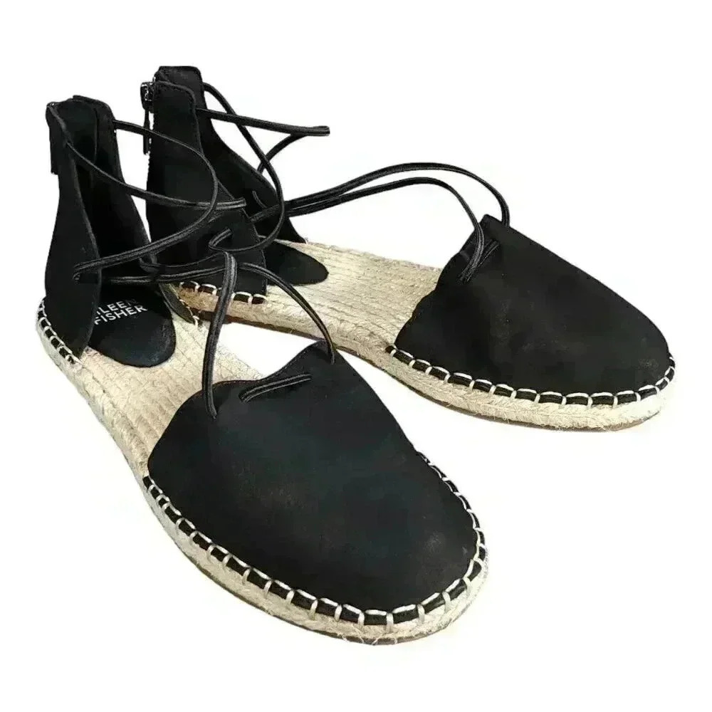 Lala Sandals by Eileen Fisher - Flat Espadrilles - Women's Elegant Summer Shoes